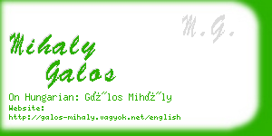 mihaly galos business card